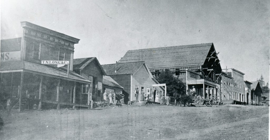 Susanville's 800 block as it appeared in 1870s, with the Magnolia to the far left. Courtesy of Verna M. Wood