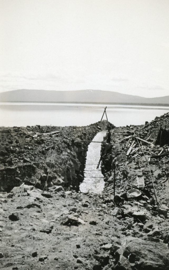 The first of many of deepening the intake to the Bly Tunnel.